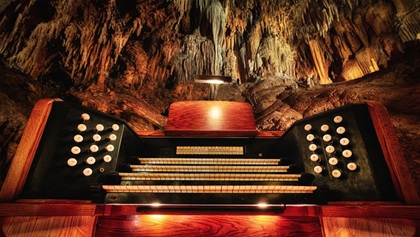 Listen to the Stalacpipe Organ during your tour. Photo courtesy of Luray Caverns.