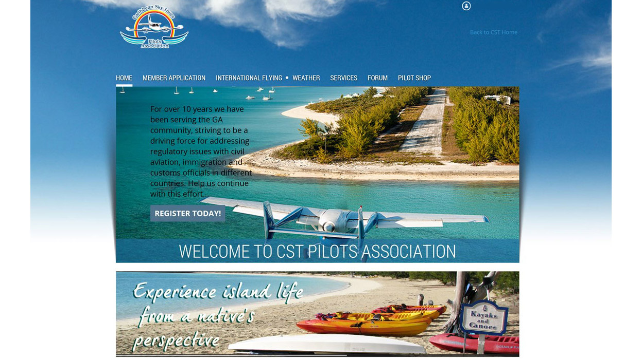 New look for Caribbean Sky Tours membership website - AOPA