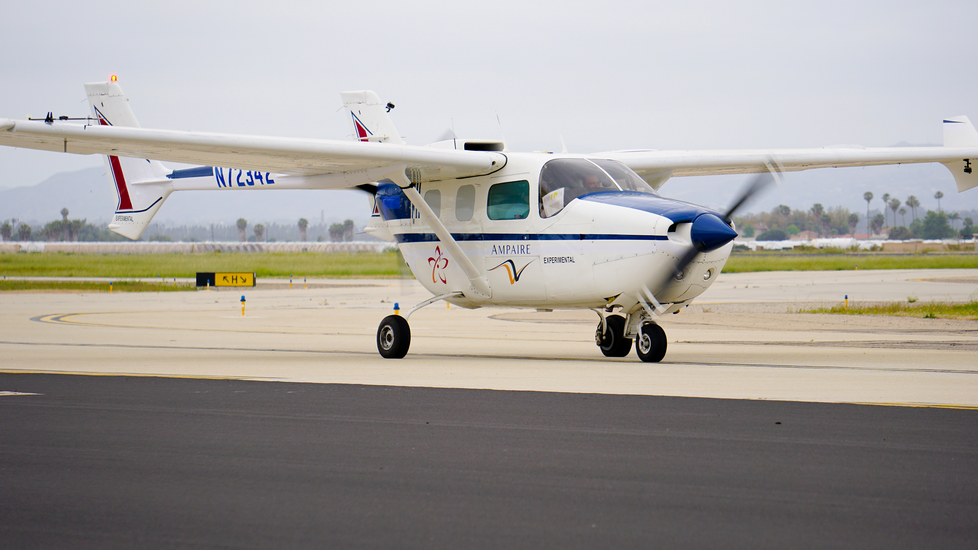 Ampaire 337 is a Cessna 337 Skymaster with one traditional engine and one electric motor, a design that Ampaire is calling a "parallel hybrid." Photo courtesy of Ampaire.