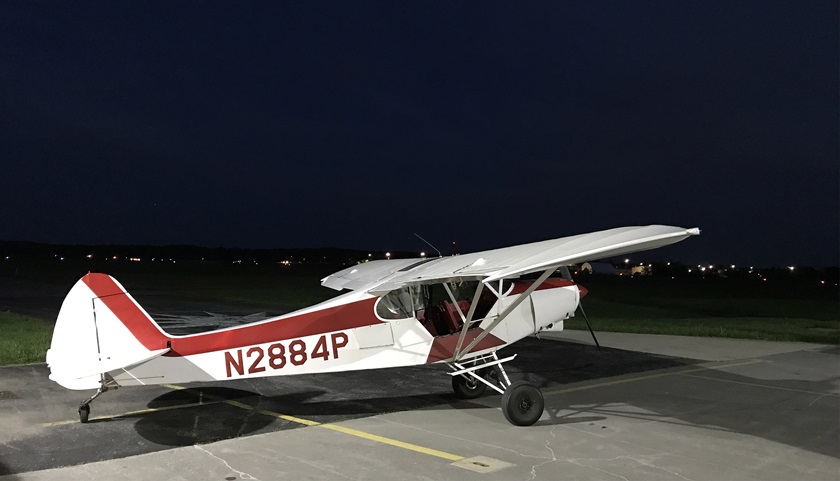 A twilight flight in the taildragger bolstered my confidence. Photo by David Tulis.