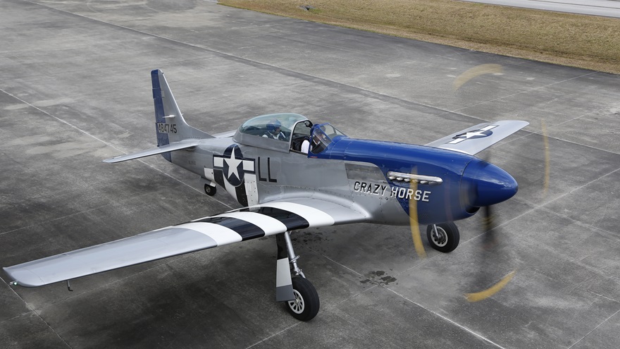 The North American P–51 Mustang "Crazy Horse" is one of the horses in Stallion 51's stable of aircraft. Photo by Chris Rose.