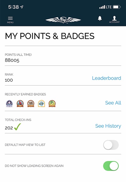 The author climbs to No. 100 on check-ins for the AOPA app Pilot Passport feature. Photo by David Tulis.