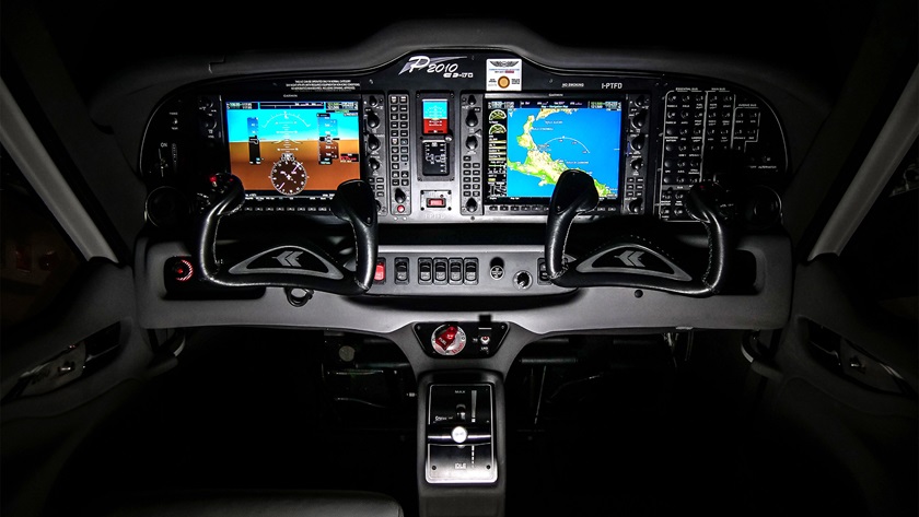The 170-hp CD-170 engine runs on both jet fuel and diesel, and engine monitoring is integrated into the Garmin G1000 NXi glass cockpit, along with a GFC 700 autopilot. Photo courtesy of Tecnam.