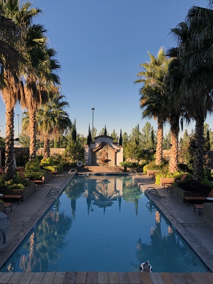 The pool at Hotel Encanto; the hotel is a great base for exploring Las Cruces. Photo by MeLinda Schnyder.