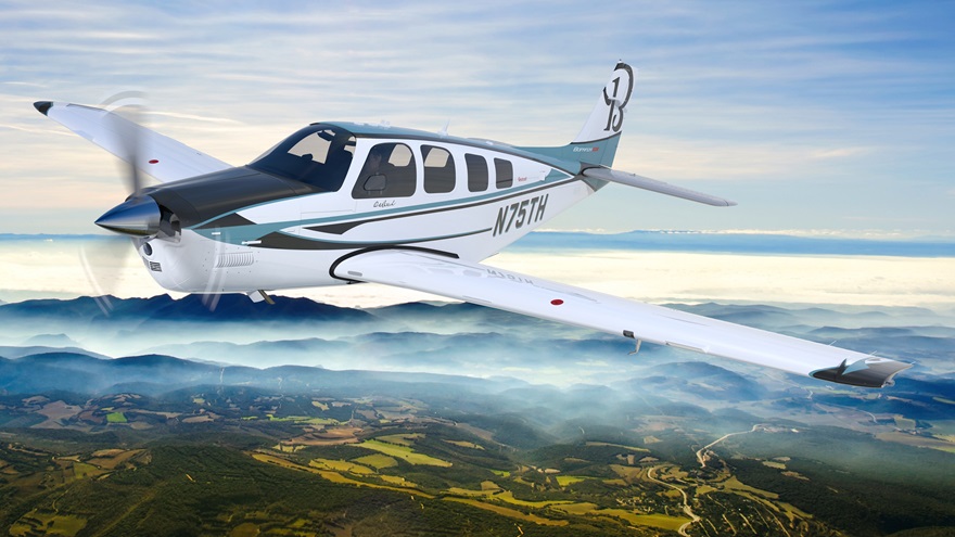 Textron Aviation announced the limited-edition Beechcraft Bonanza G36, which will be taken for delivery in 2022, the seventy-fifth year since the Bonanza entered the market. Photo courtesy of Textron Aviation.
