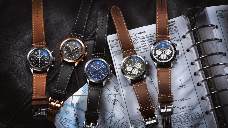 Breitling launched its new Super AVI collection of watches in November. Photo courtesy of Breitling.