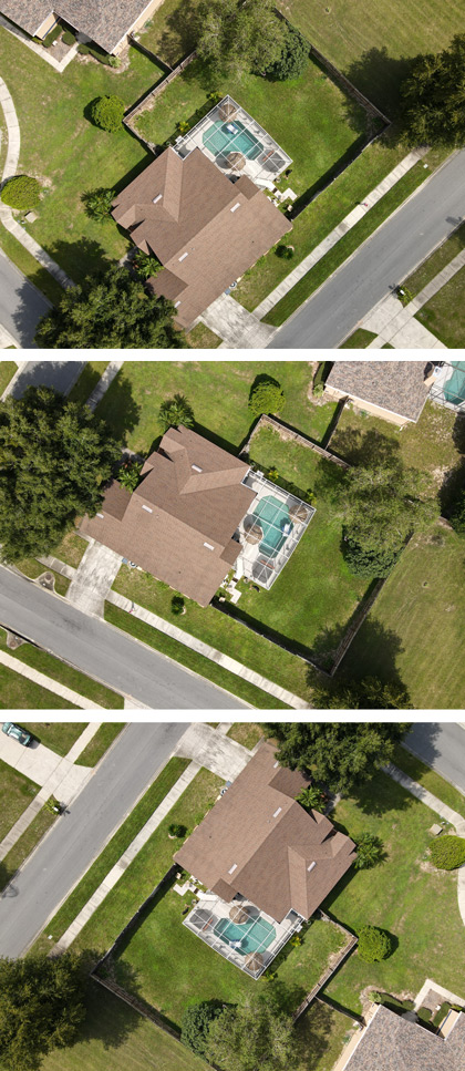 Human brains are not wired to see the world as birds often do, looking straight down from above, so the top-down shot can create interesting effects. Photos by Terry Jarrell.