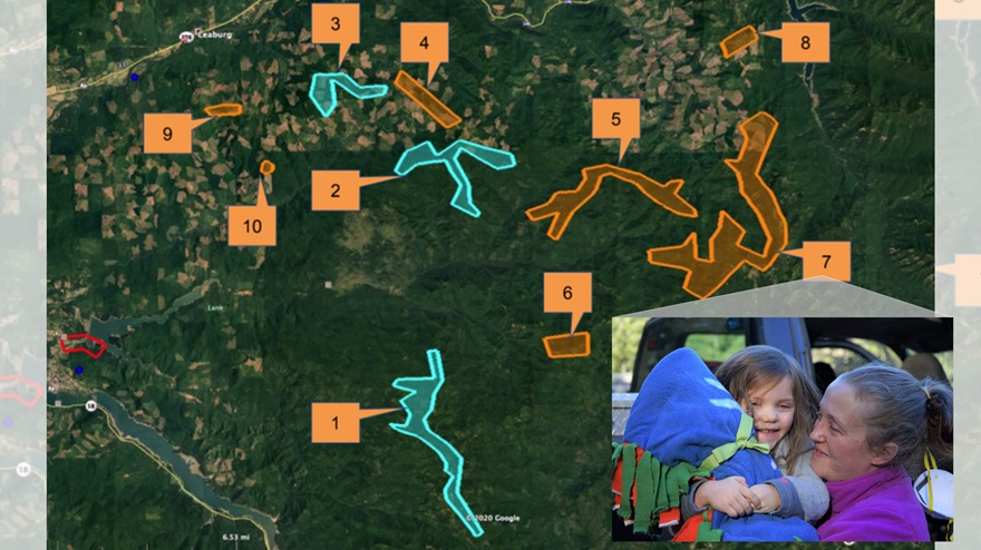 Ten search areas were pinpointed by Civil Air Patrol forensic search-and-rescue technology to help locate a wayward family in Oregon during Christmas week. Images courtesy of the Civil Air Patrol.