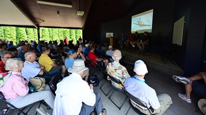 EAA AirVenture attendees participate in a low-lead fuel replacement panel discussion. Photo by David Tulis.