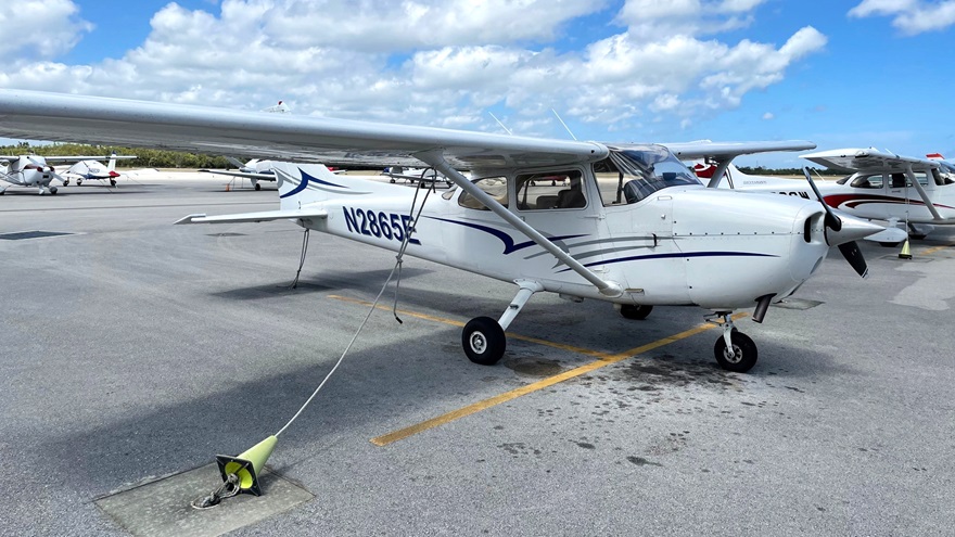 Robert Glidewell has proven a whiz at purchasing older Cessna 172s and getting them upgraded with new paint, interior, and avionics. After the aircraft are upgraded, he leases them back to a Florida flight school. Photo courtesy of Robert Glidewell.