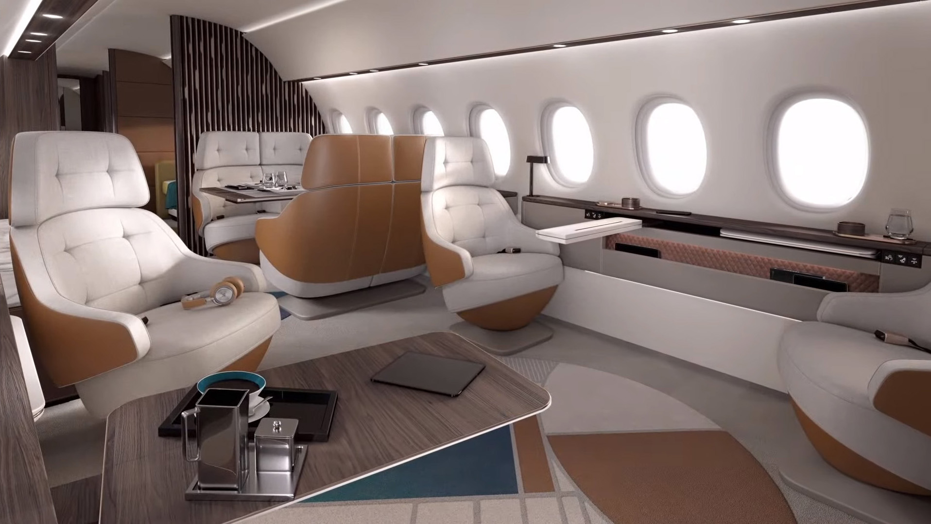 The Falcon 10X will feature the largest windows on a Falcon Jet yet. Image courtesy of Dassault Aviation. 
