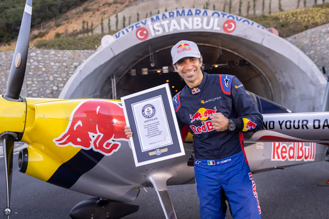 Dario Costa set a Guinness World Record in September for the longest tunnel flight. Photo courtesy of the Red Bull Content Pool. 