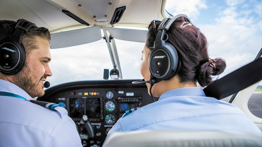 Skyborne was created to train professional pilots selected carefully on the basis of having the aptitude and attributes that airline service demands. Photo courtesy of Skyborne.