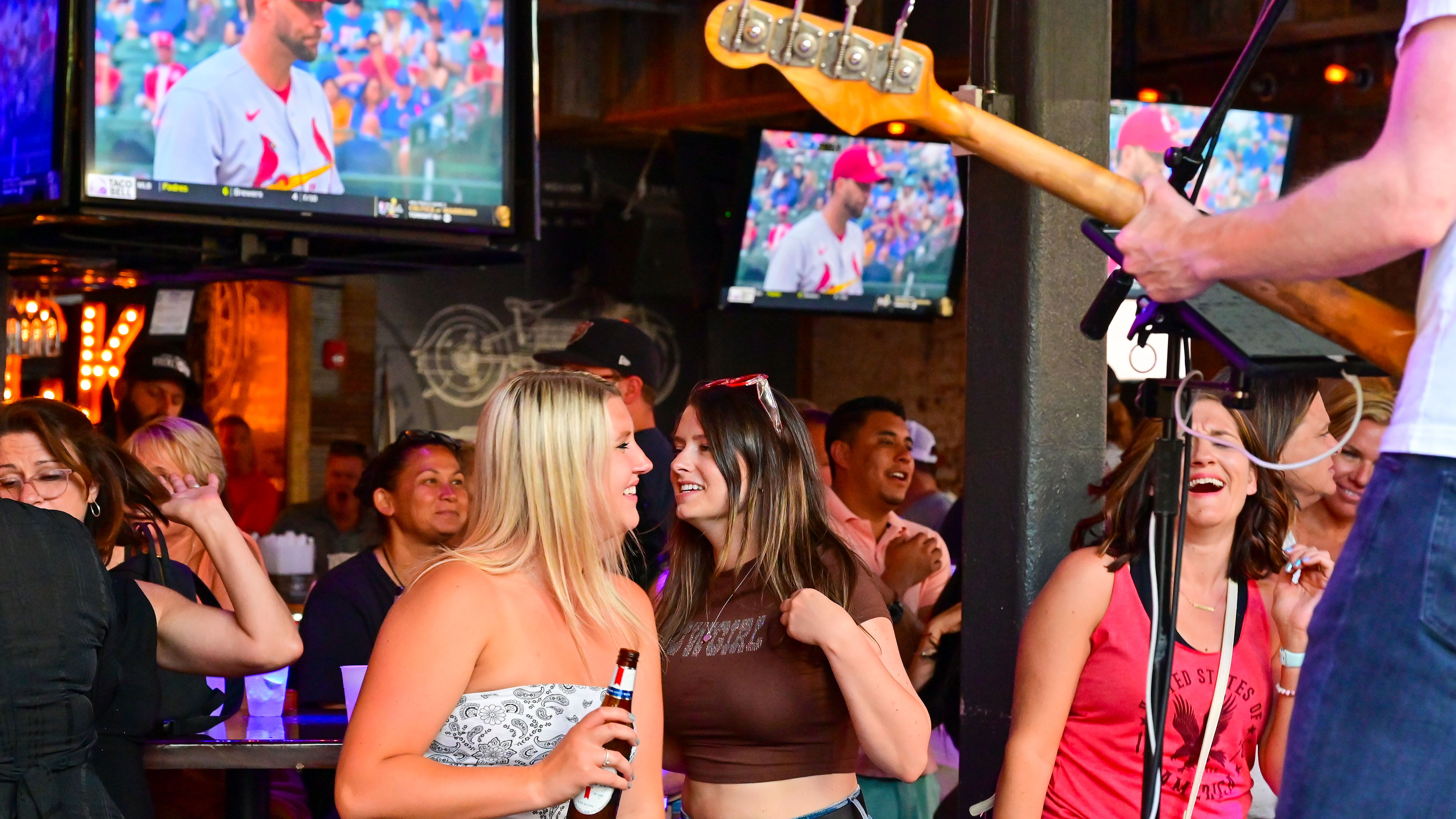 Country music aficionados dance to the music. Photo by David Tulis.