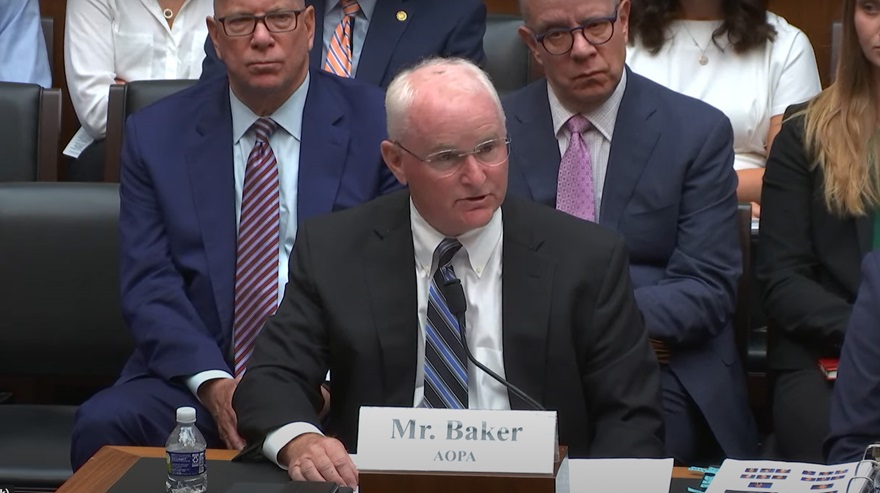 AOPA President Mark Baker testifies before the House of Representatives during a hearing on the state of general aviation. Image courtesy of the House Transportation & Infrastructure Committee via YouTube.