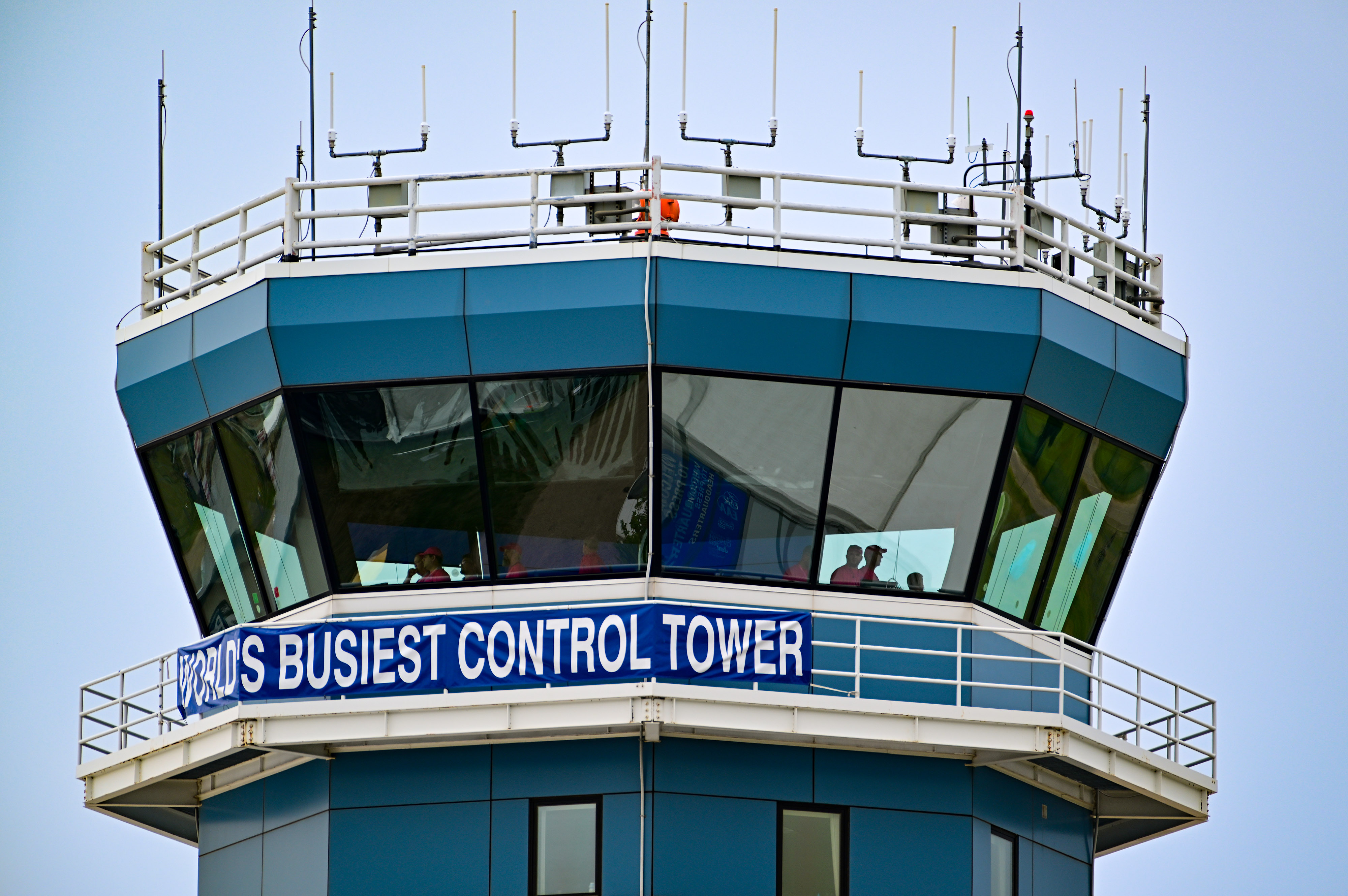 The control tower at Wittman Regional Airport will log thousands of operations during EAA AirVenture July 23, 2022. Photo by David Tulis.