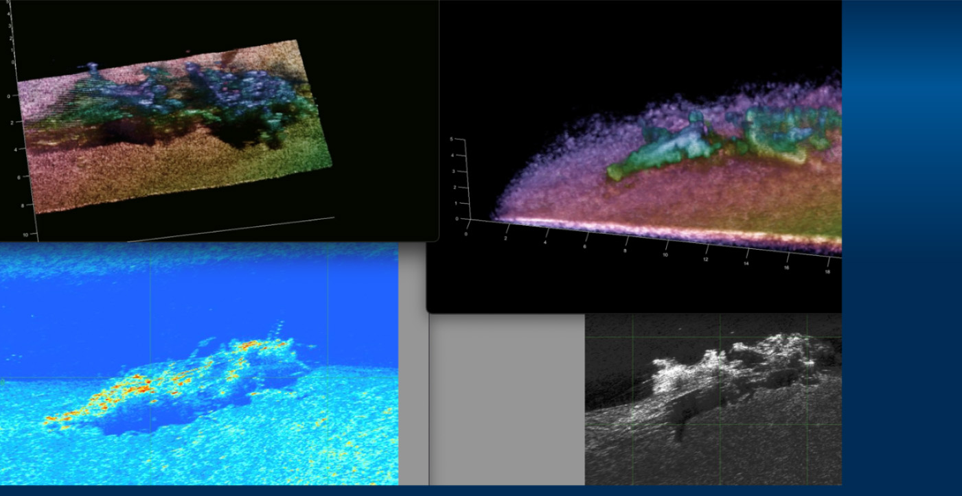 Sonar images included in an NTSB preliminary report show the wreckage of a de Havilland DHC-3 Otter that crashed September 4 near Freeland, Washington. The pilot and nine passengers were killed, and witness statements are consistent with a flight control problem. The FAA issued an emergency directive requiring inspection of elevator spars October 4. NTSB image.