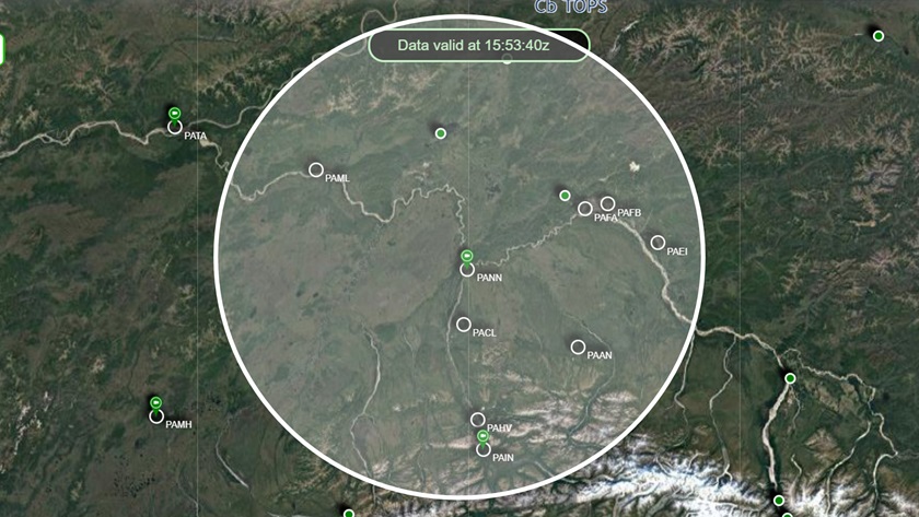 Nenana Municipal Airport in Nenana, Alaska, is one of two airports participating in a project to file pireps using automated ground stations. Graphic courtesy of the FAA.