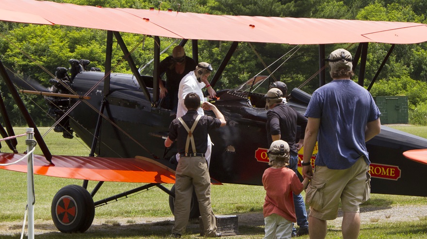 The 1929 New Standard D-25 (pictured here in 2012) has been giving rides at Old Rhinebeck Aerodrome for years, now $100 for a 15-minute, open-cockpit flight. Photo by Jim Moore.