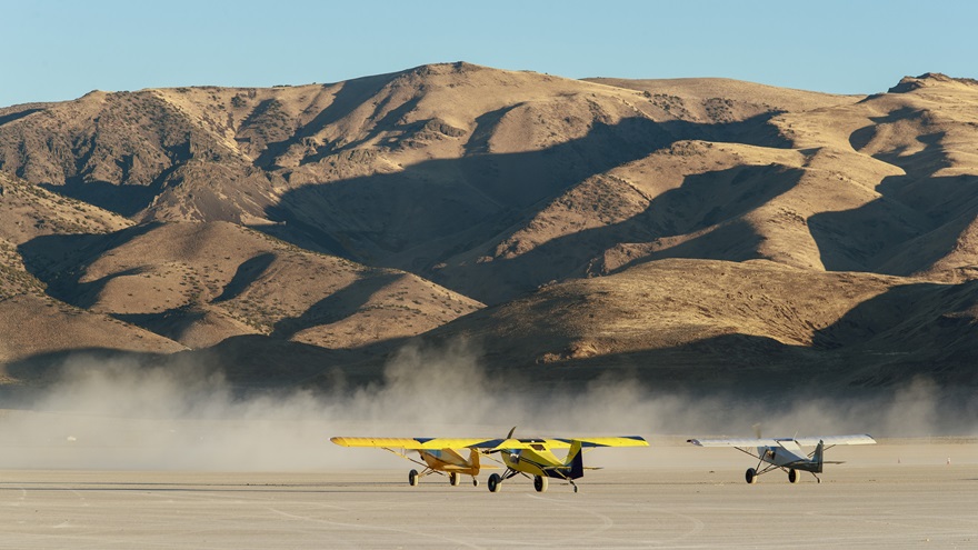 The Dead Cow Lakebed, home of High Sierra Fly-In, is every bit as dusty as backcountry flying can be, though you should expect to clean your airplane after venturing into less extreme environments also. Photo by Mike Fizer.