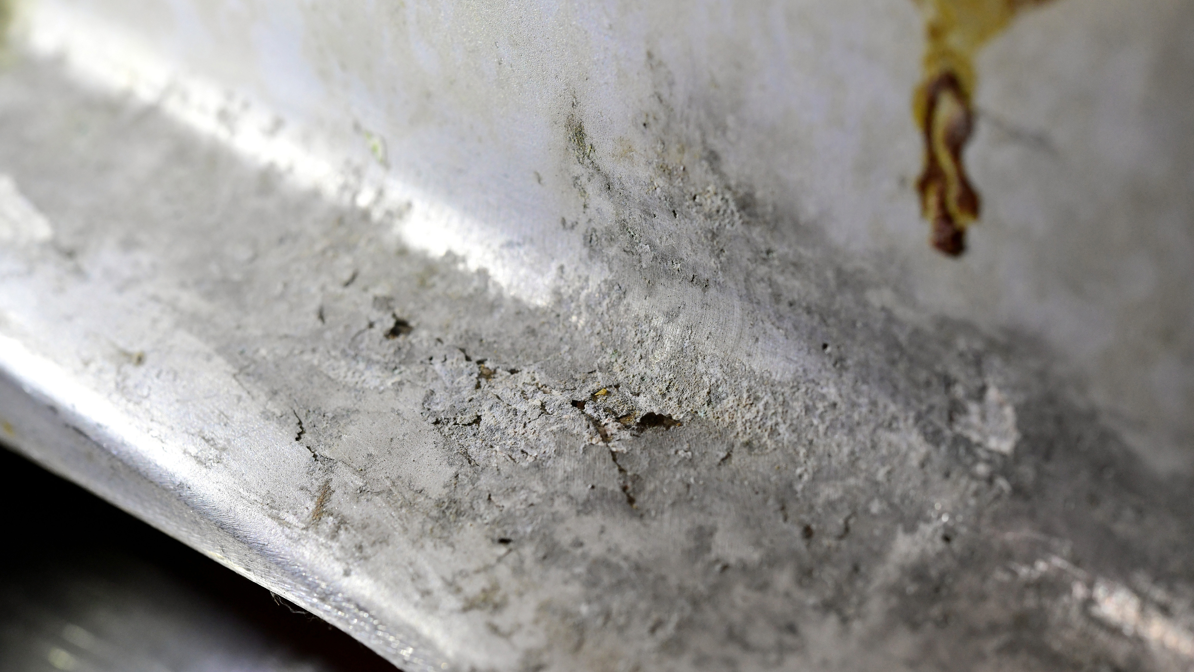 Wing spar corrosion visible during inspection of a Cessna 210. Photo by Mike Collins.
