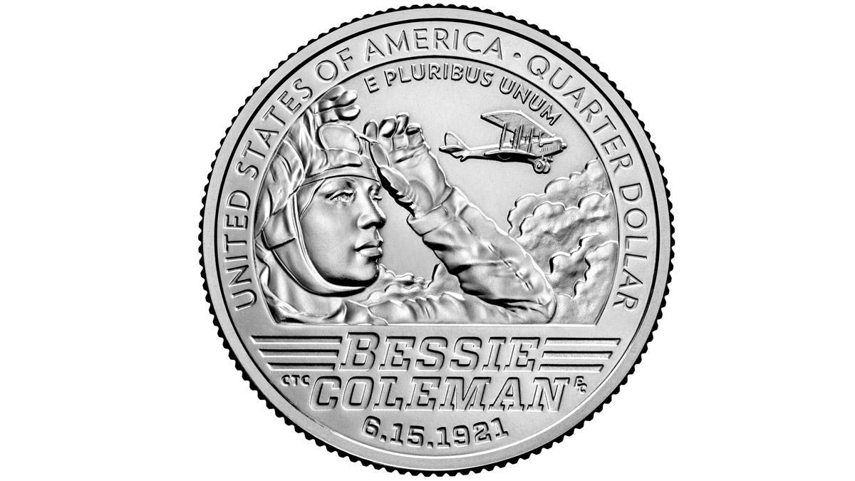 US Mint begins shipping Bessie Coleman quarter AOPA