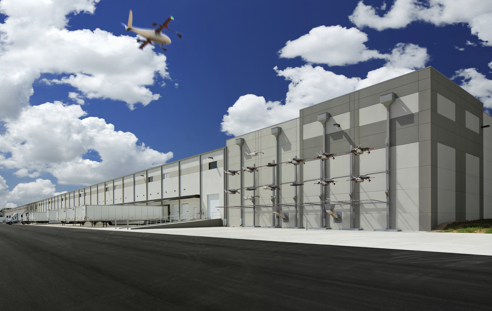 A simulated Zipline delivery. Photo courtesy of Zipline.