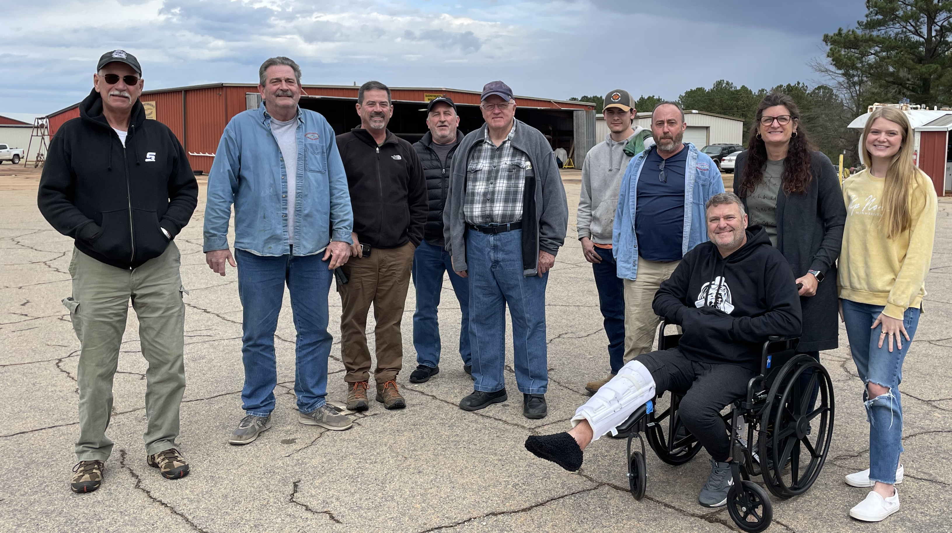 A small crowd gathered to cheer Parker Thaxton and Dave Stoots on as they completed the first post -maintenance flight of the AOPA Sweepstakes Cessna 170B. Photo by Cayla McLeod Hunt.