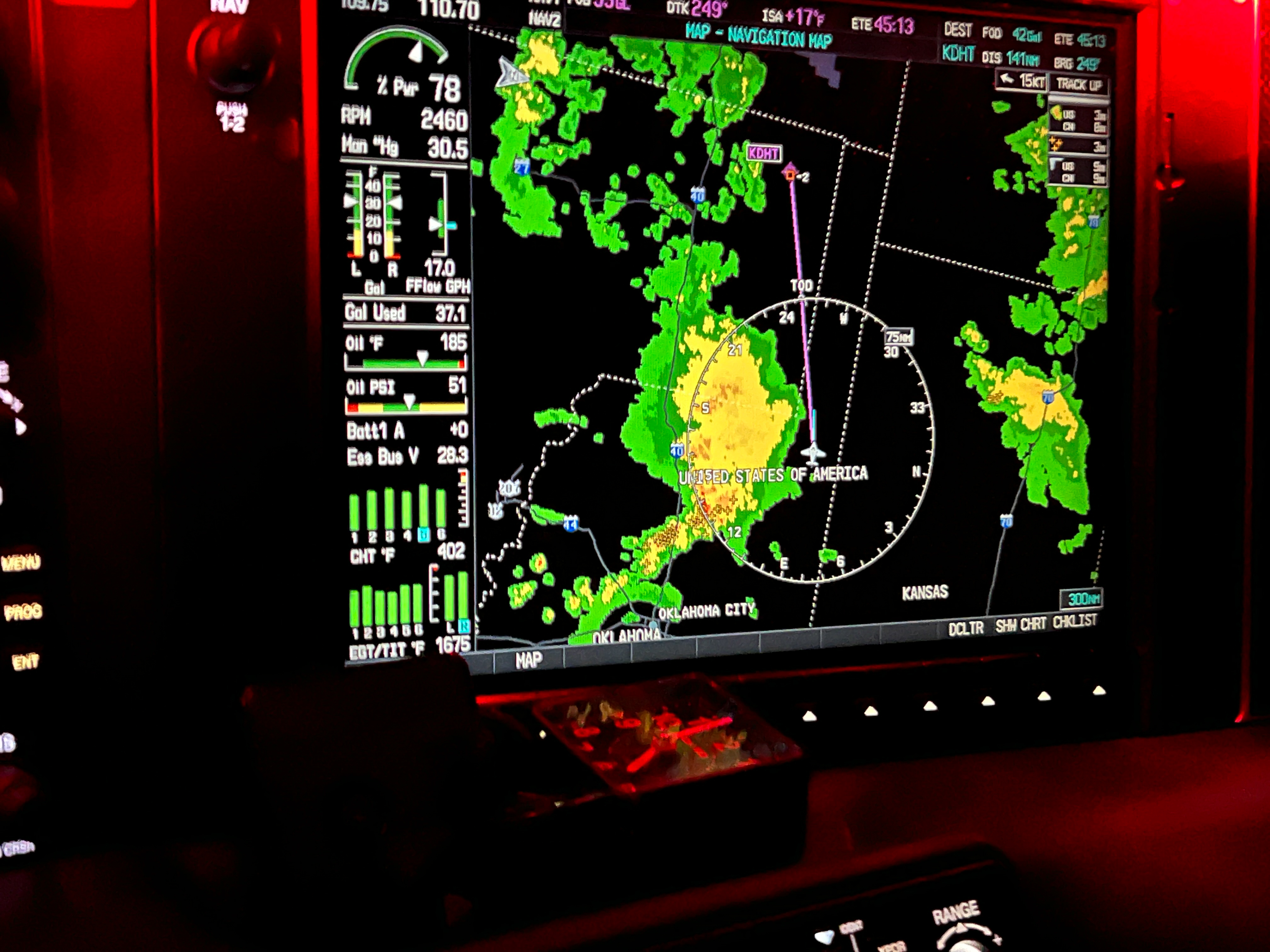 Skirting storms near Laverne, Oklahoma. Photo courtesy of Bob Reynolds.