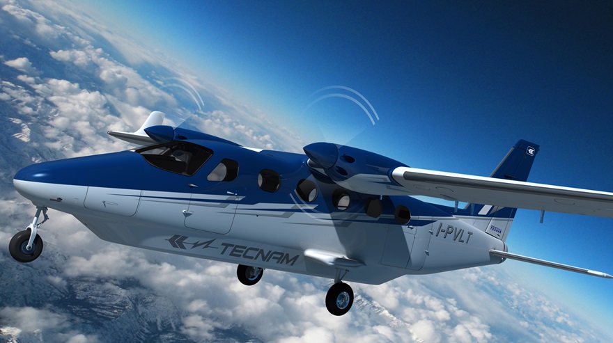 Tecnam engineers determined the expensive battery packs required to power a commuter twin like the P2012 would require frequent replacement, ruining the business case for the aircraft. Image courtesy of Tecnam.