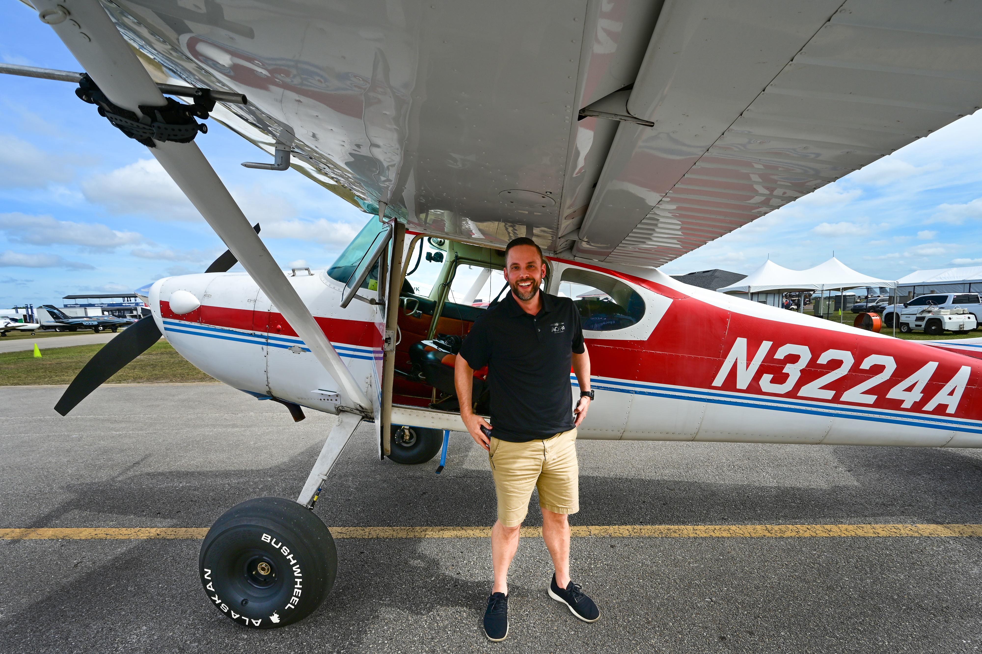 AOPA Social Media Marketer Erick Webb completed a 723-nautical-mile, two-day journey in the AOPA Sweepstakes Cessna 170B from Frederick, Maryland, to Lakeland, Florida, for the Sun 'n Fun Aerospace Expo. Photo by David Tulis.