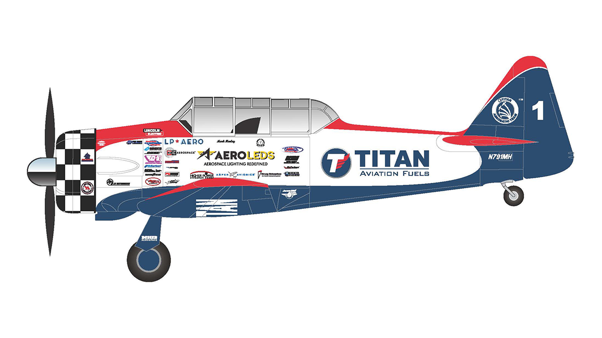 A rendering of the Titan Aerobatic Team livery. Image courtesy of the Titan Aerobatic Team. 