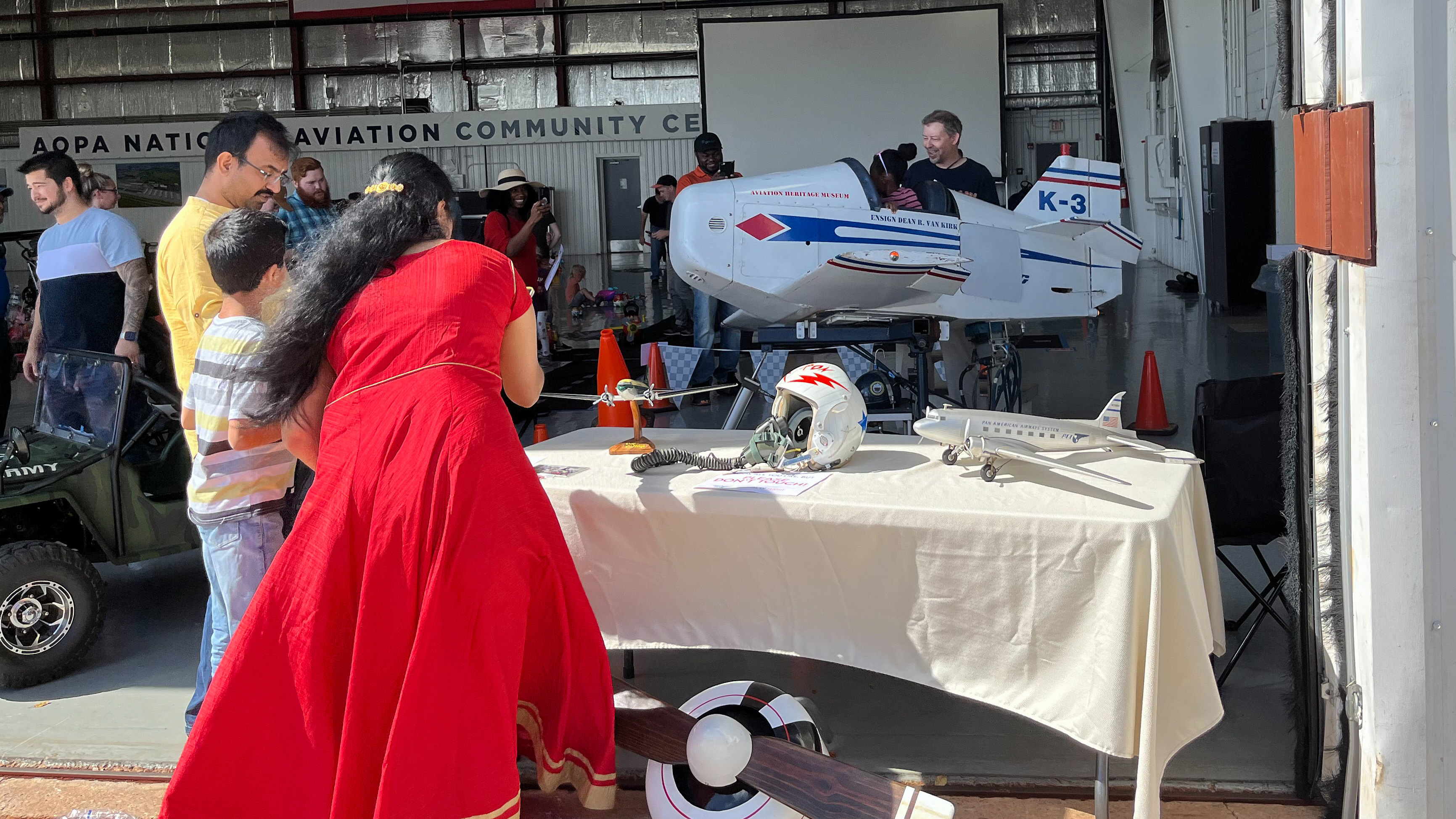 A flight simulator for the smaller crowd. Photo by Sylvia Horne.

