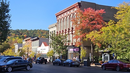 Cooperstown, New York, was decorated by autumn color in October. Photo by Chip Wright.
