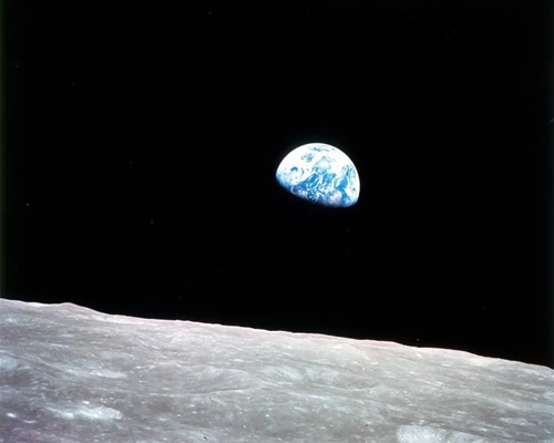 Apollo 8 astronaut William Anders captured this photo dubbed 'Earthrise' on December 24, 1968. The image raised awareness of Earth's fragility and propelled the modern environmental movement. NASA photo.