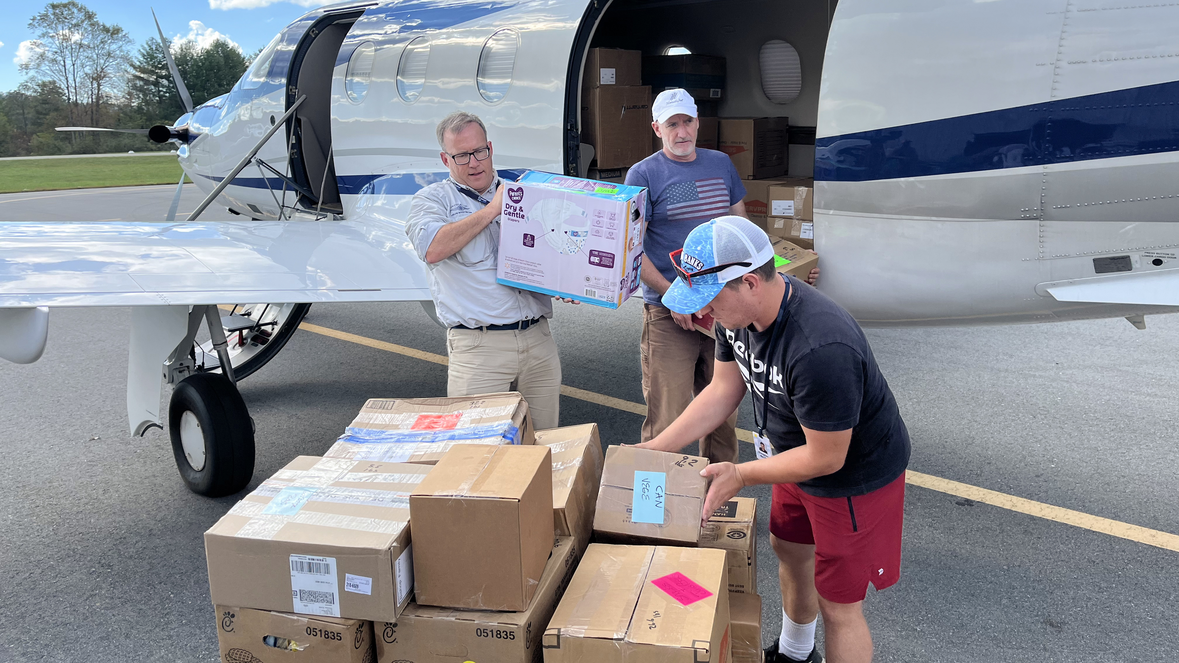 General aviation pilots used a variety of aircraft to transport critical supplies to people in communities cut off by hurricane damage. Photo by Morty Lloyd.