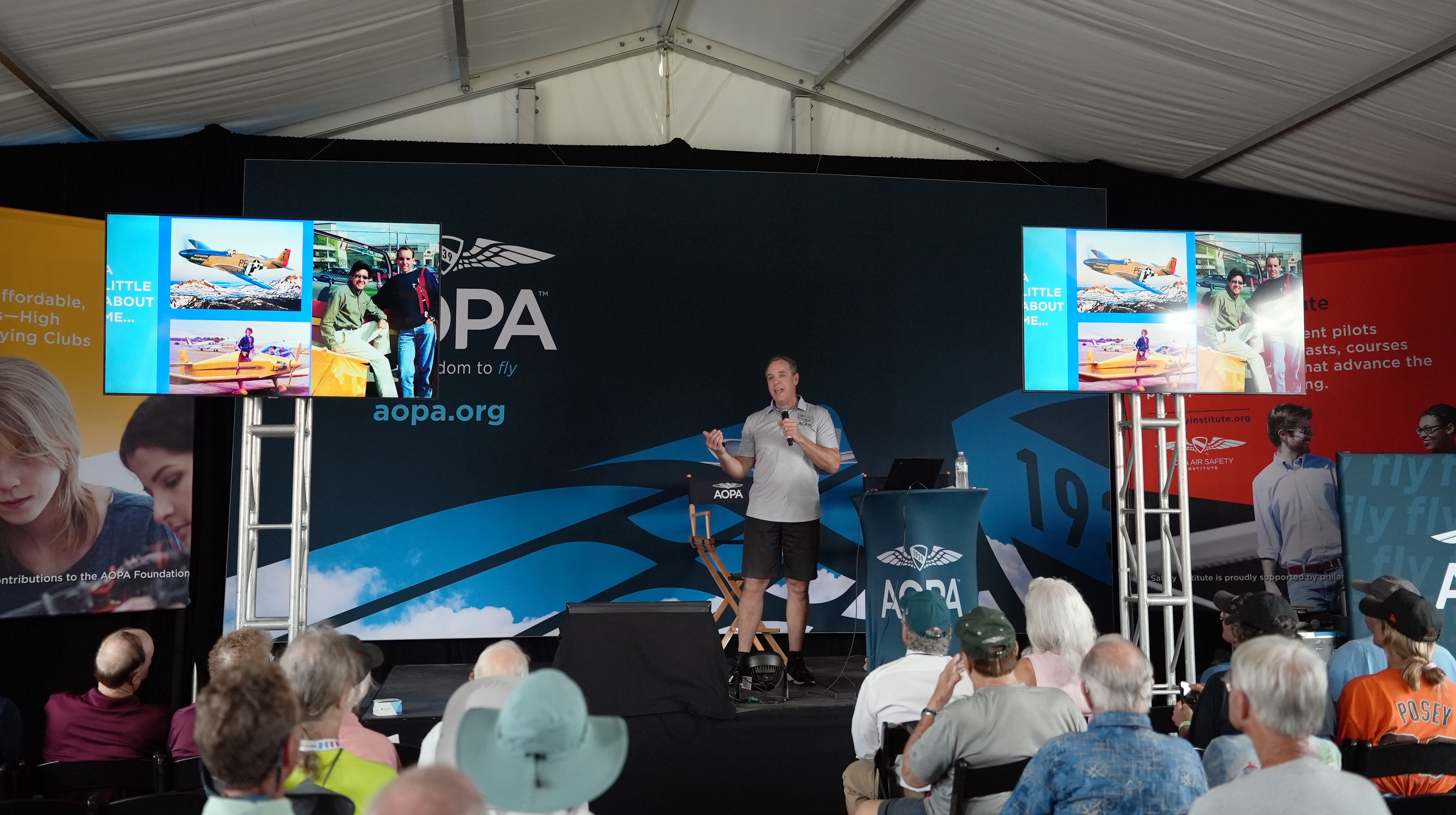 AOPA President Darren Pleasance held a pilot town hall April 2. Photo by Michelle Walker.
