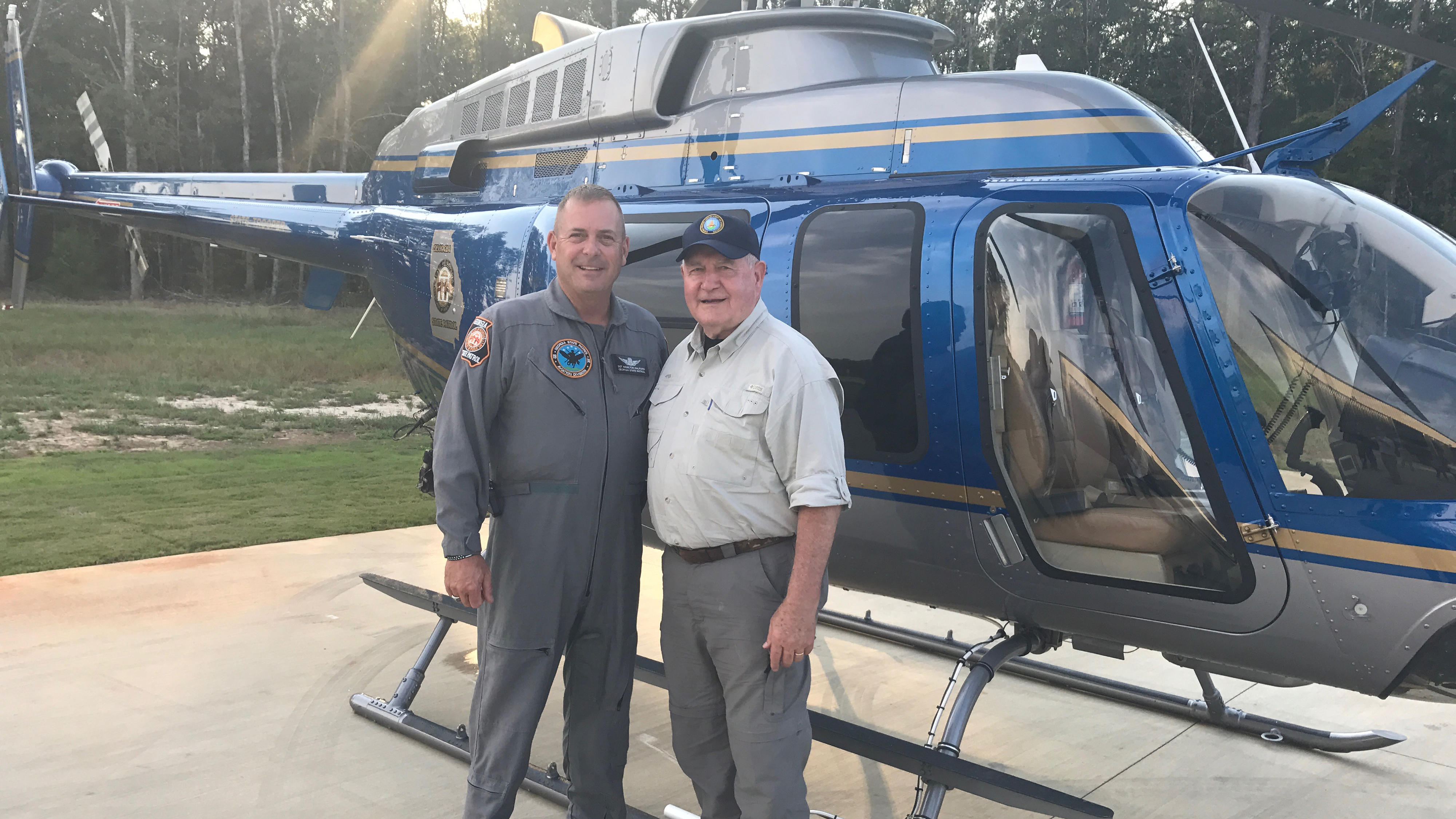 During his time as governor of Georgia, Perdue earned helicopter qualification to fly the state’s fleet of Bell helicopters. Photo courtesy of Sonny Perdue.