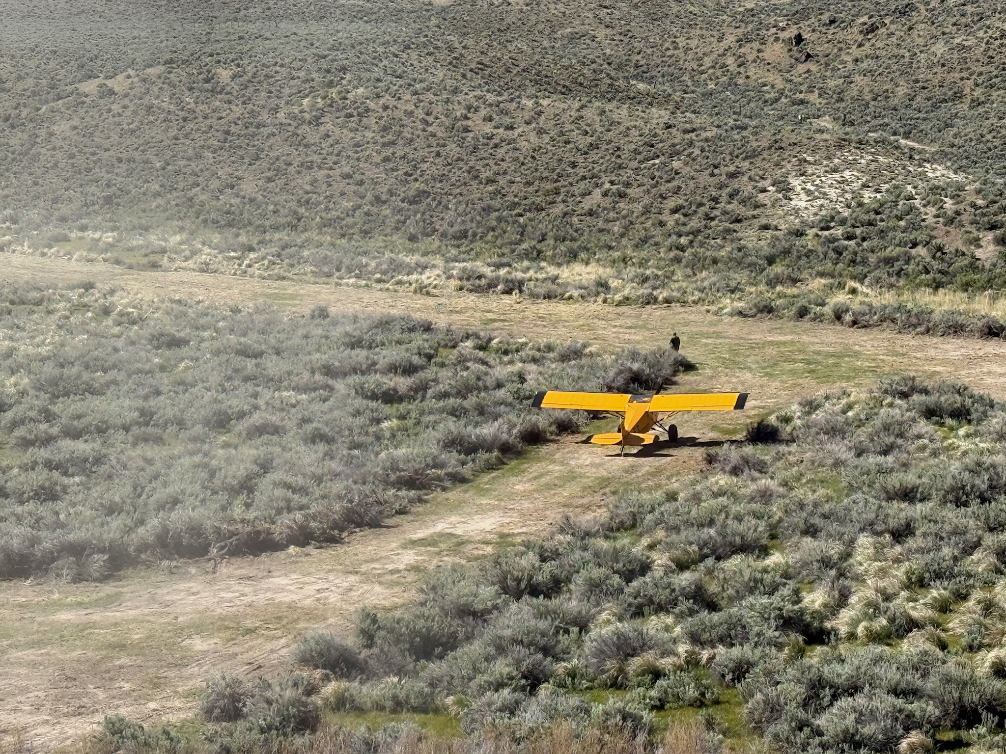 The airstrip at Star Valley Ranch includes a short taxiway leading to a parking and camping area. Photo courtesy of JRBAF.