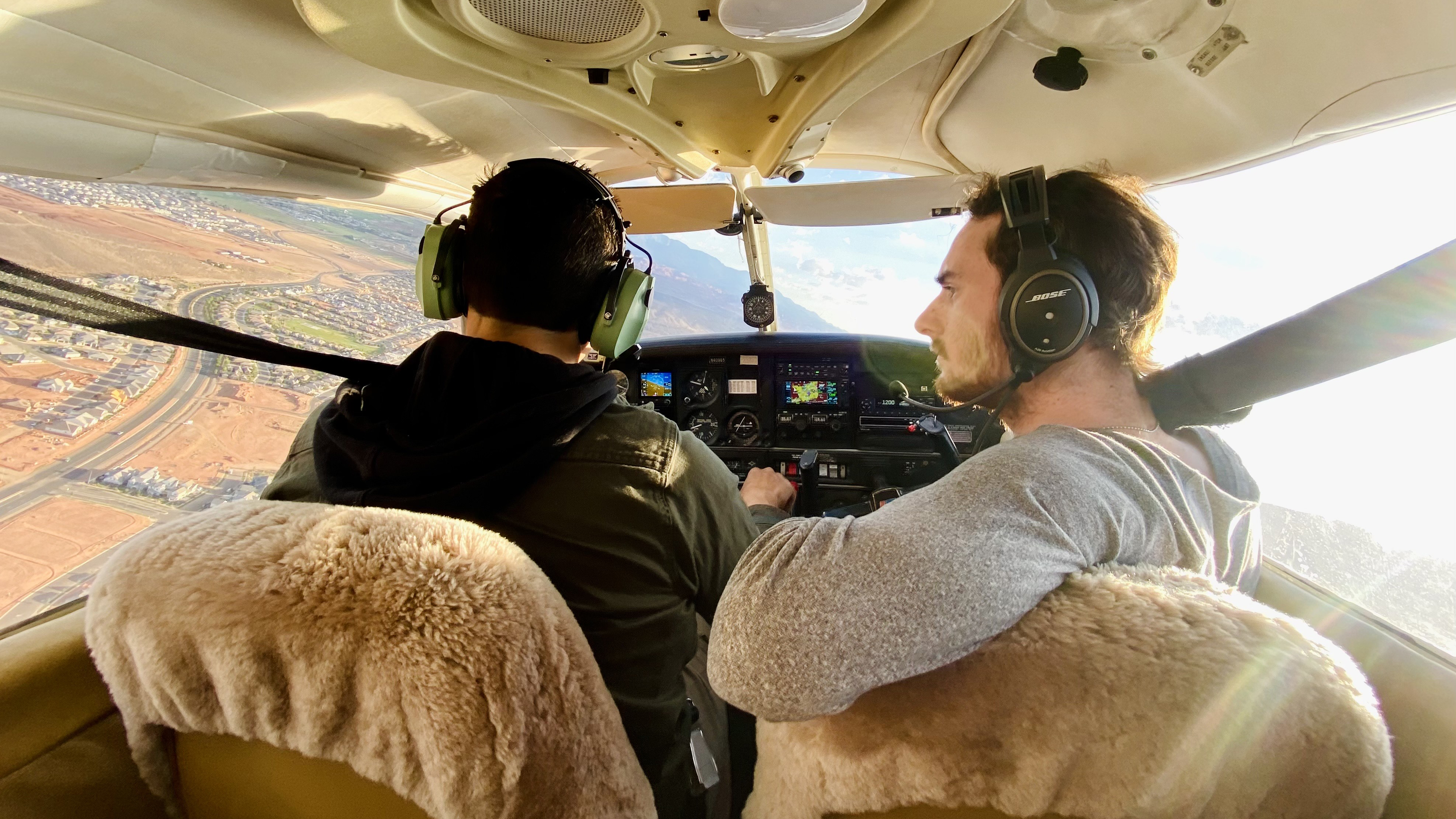 CFI Jess Ellwanger works with a student. Photo courtesy of Jess Ellwanger.