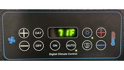 The A/C Services air conditioning system is fully automatic, just like a modern luxury automobile. Image courtesy of Jeff Simon. 