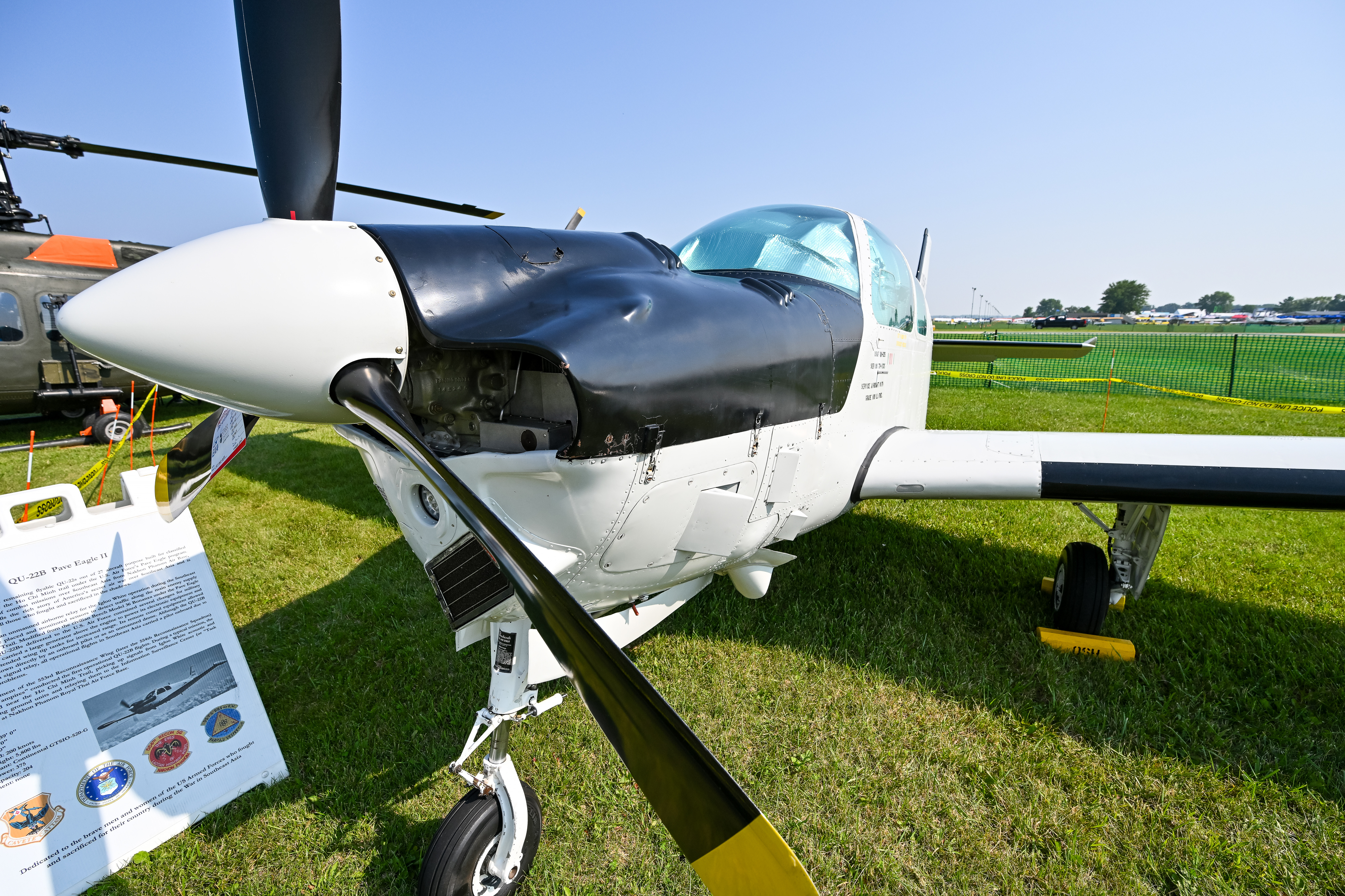 Valaer's QU-22B teaches new generations about Operation Igloo White missions flown in this high-powered hodgepodge of Beechcraft airplanes during the Vietnam War. Photo by David Tulis.