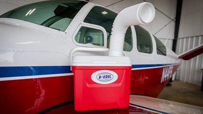 The B-Kool system is a portable solution that uses ice to cool cabin air. Image courtesy of B-Kool. 