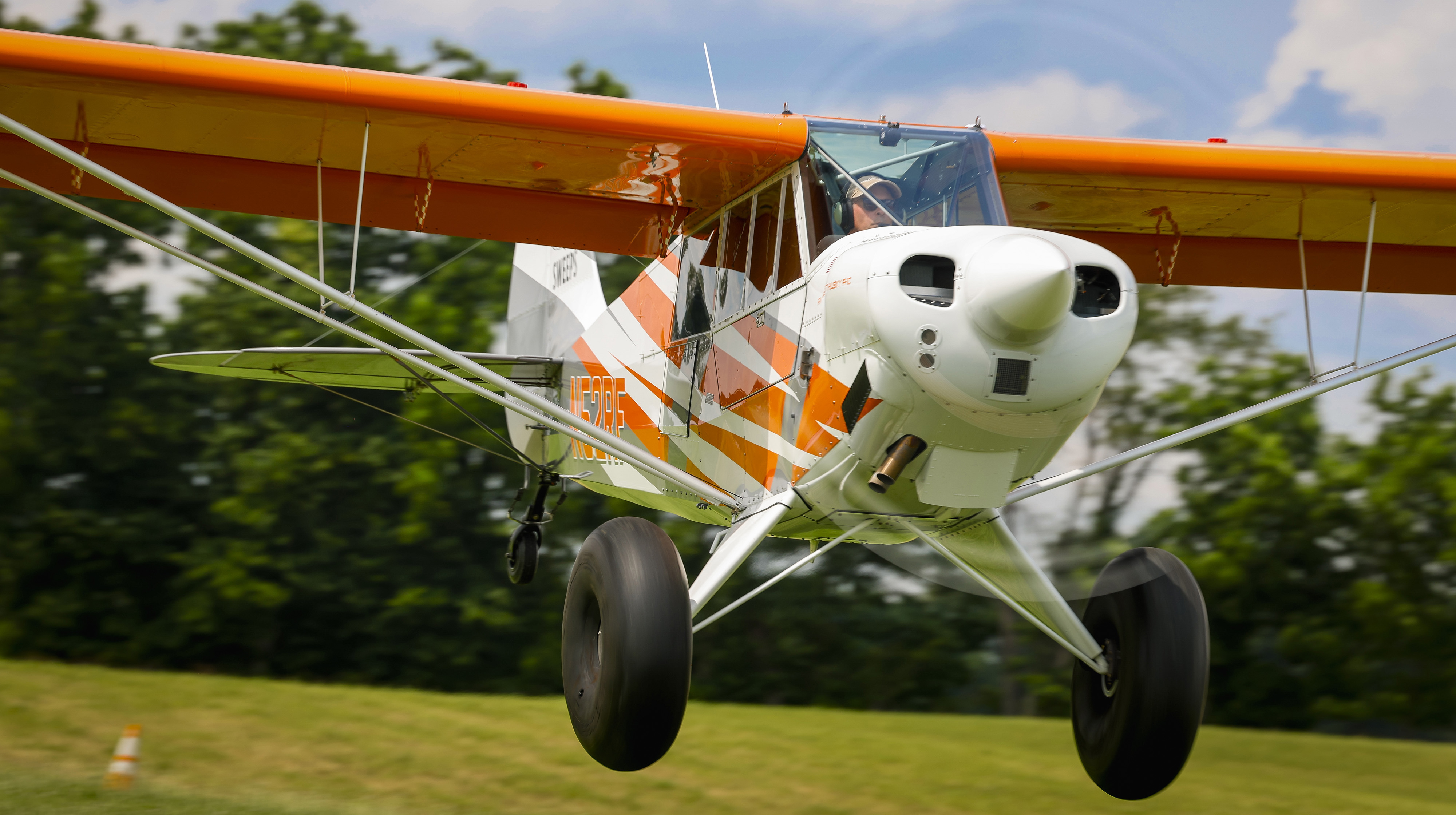 With a Hartzell Trailblazer propeller driven by a 200-horsepower Lycoming IO-360-A1D6 and 31-inch tundra tires supplied by Alaskan Bushwheel Tires, not to mention a full IFR panel from Garmin, the AOPA Sweepstakes Husky will be right at home on any terrain, and ready to travel to get there. Photo by Chris Rose.