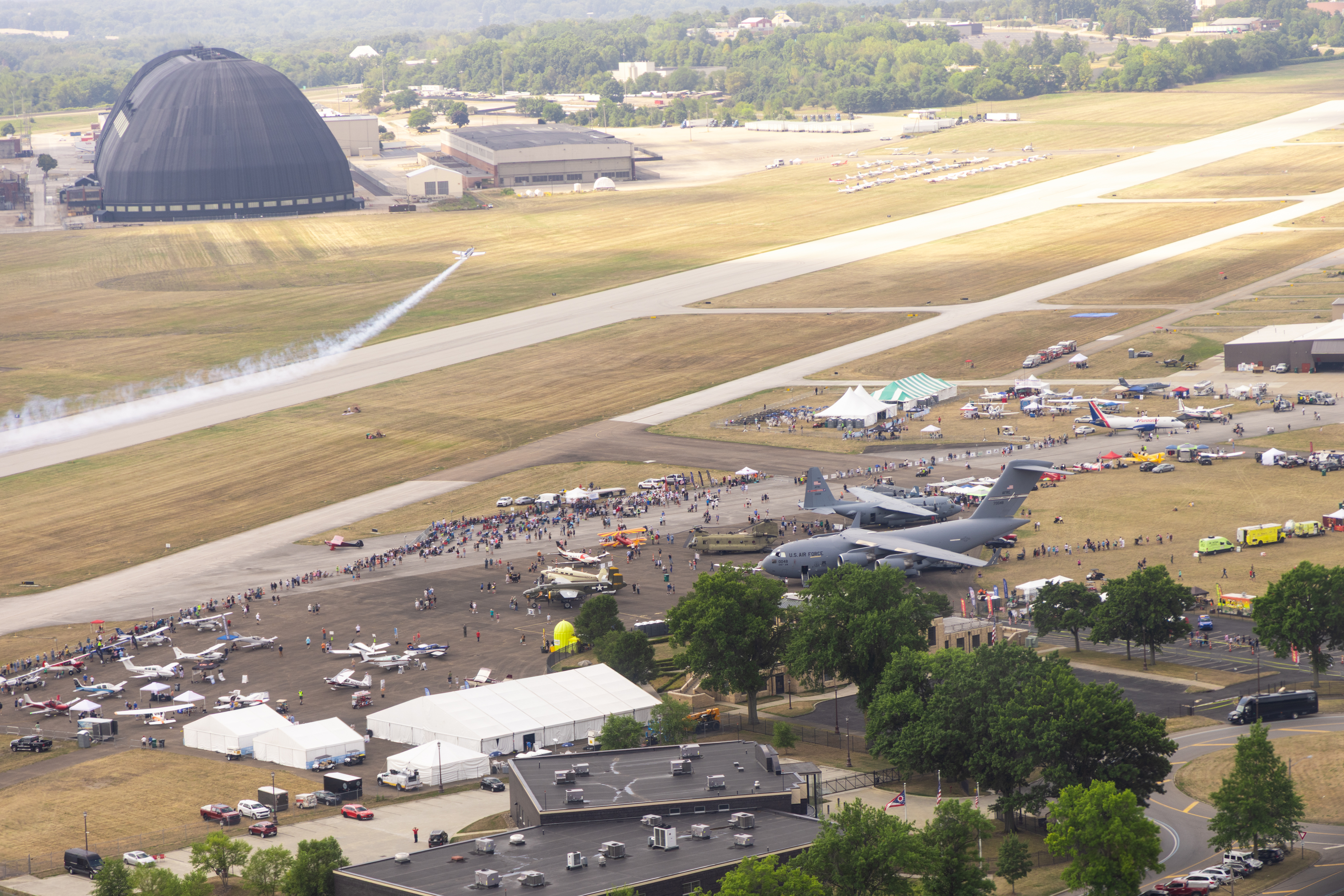 An arial view of the festival. Photo by Rebecca Boone.