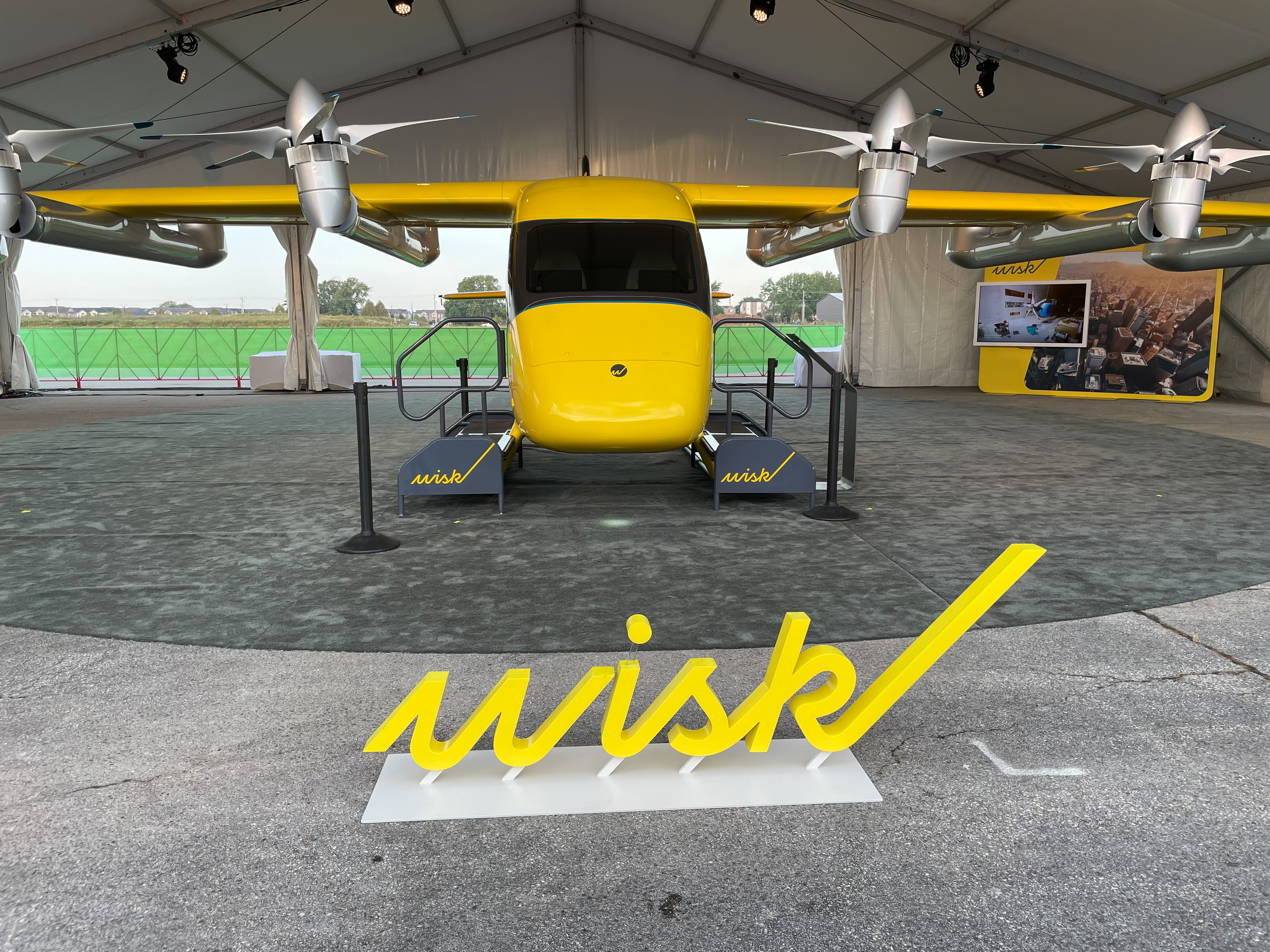 Wisk is an all-electric autonomous vehicle being developed by a subsidiary of Alphabet, parent company of Google, for the urban air mobility market. While other U.S. companies hope to eventually offer autonomous versions of their UAM aircraft, Wisk is the only one planning to launch without a pilot. Photo by Tom Haines.