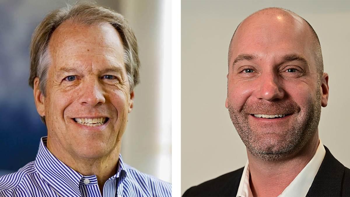 AOPA Chairman Jim Hauslein, left, announced March 20 that the board elected Luke Wippler to succeed him as chairman.