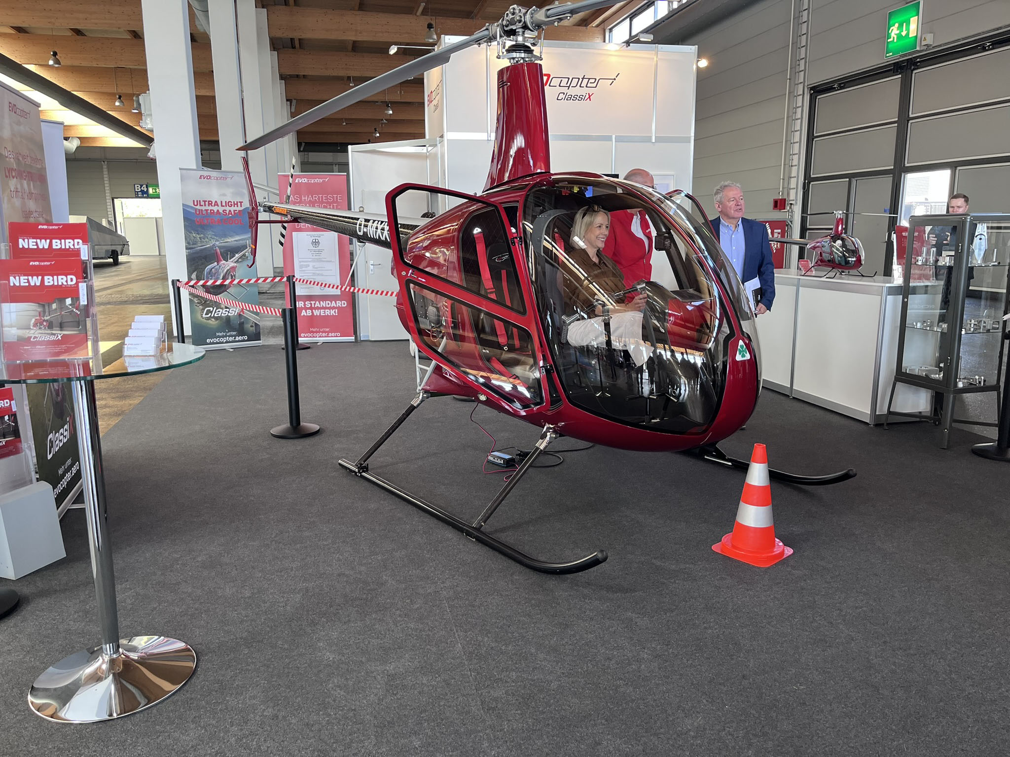 Evocopter ClassiX’s first appearance. Photo by Sylvia Horne.