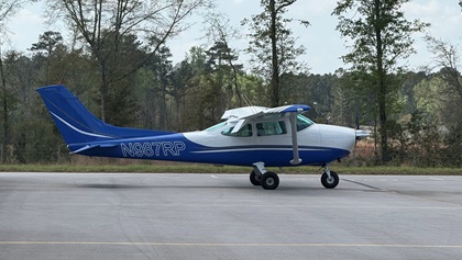 The Cessna 182 that Katie Gayon now flies—an aircraft type that first carried her to EAA AirVenture Oshkosh as a teenager. Photo courtesy of Katie Gayon. 