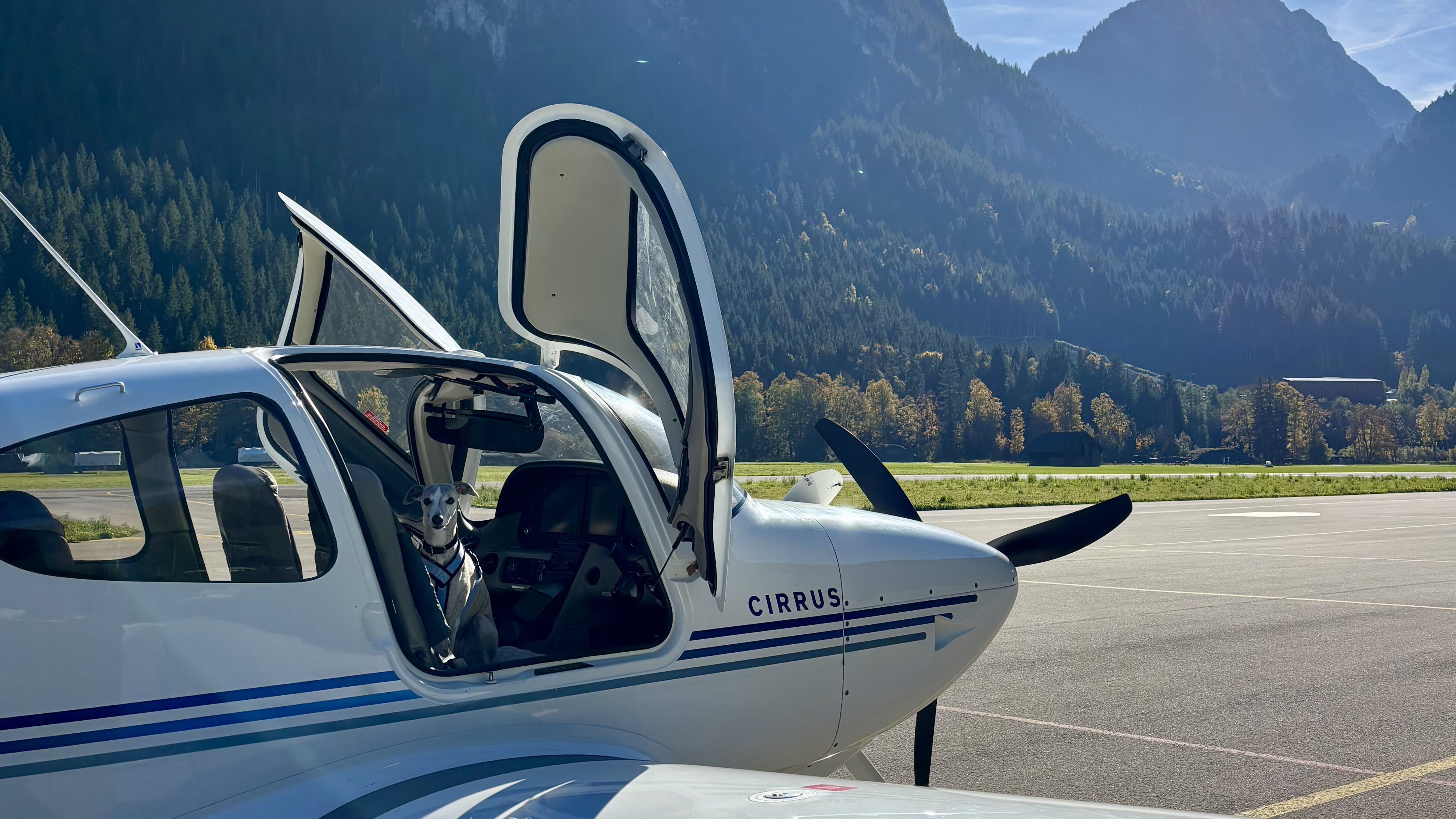 Waiting for Dad to finish preflight. Photo courtesy of Lilou. 